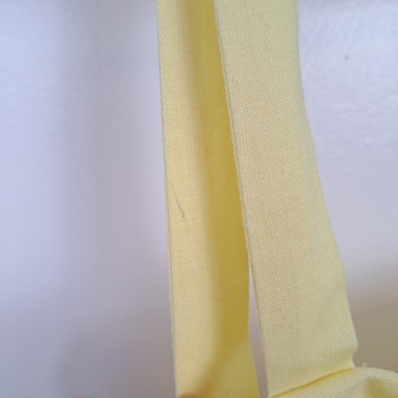 NEW Banana Republic Butter Yellow Linen Blend Sleeveless Summer Mini Dress Sz 14 - Picture 8 of 9